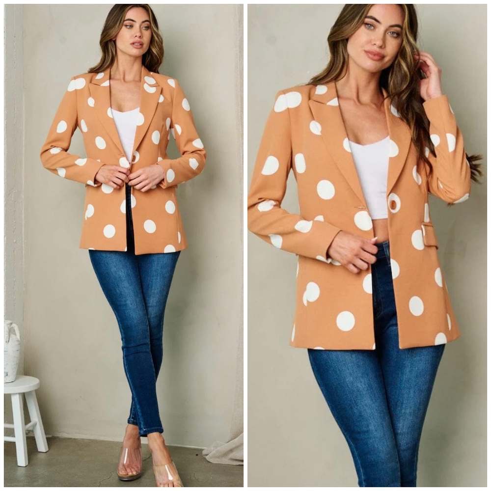 OVI Desert Clay Polka Dot Blazer - Picture 3 of 6